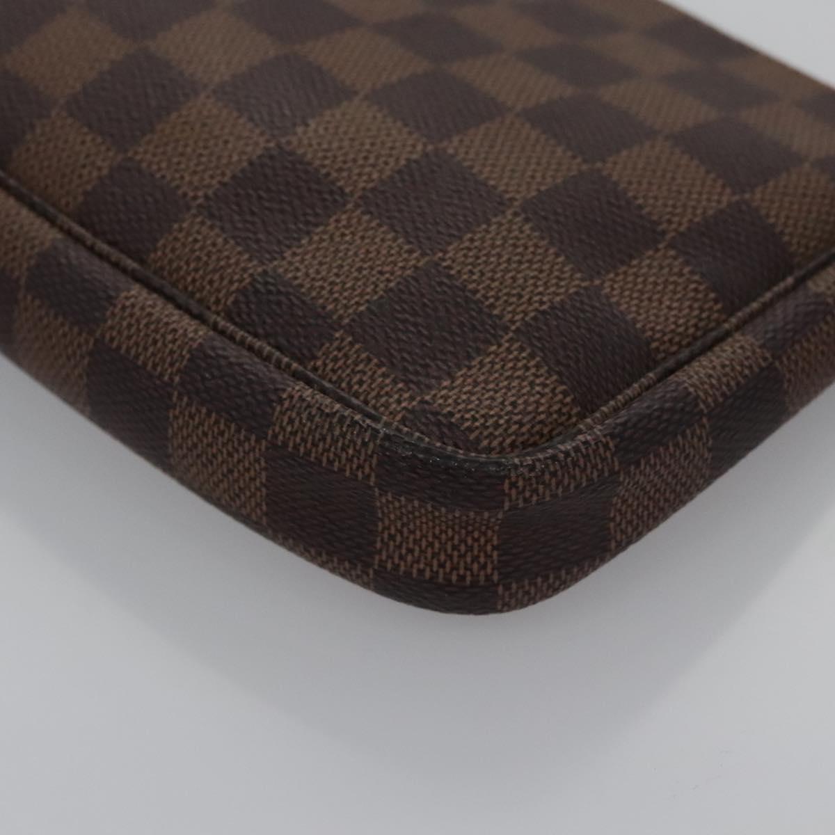 Louis Vuitton Pochette Accessoire Brown Canvas Clutch Bag (Pre-Owned)