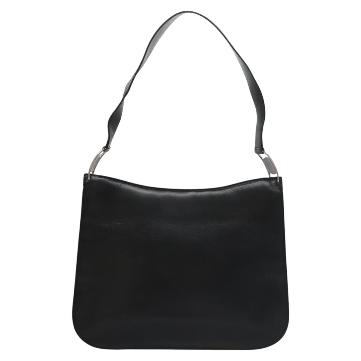 Salvatore Ferragamo Black Leather Shoulder Bag (Pre-Owned)