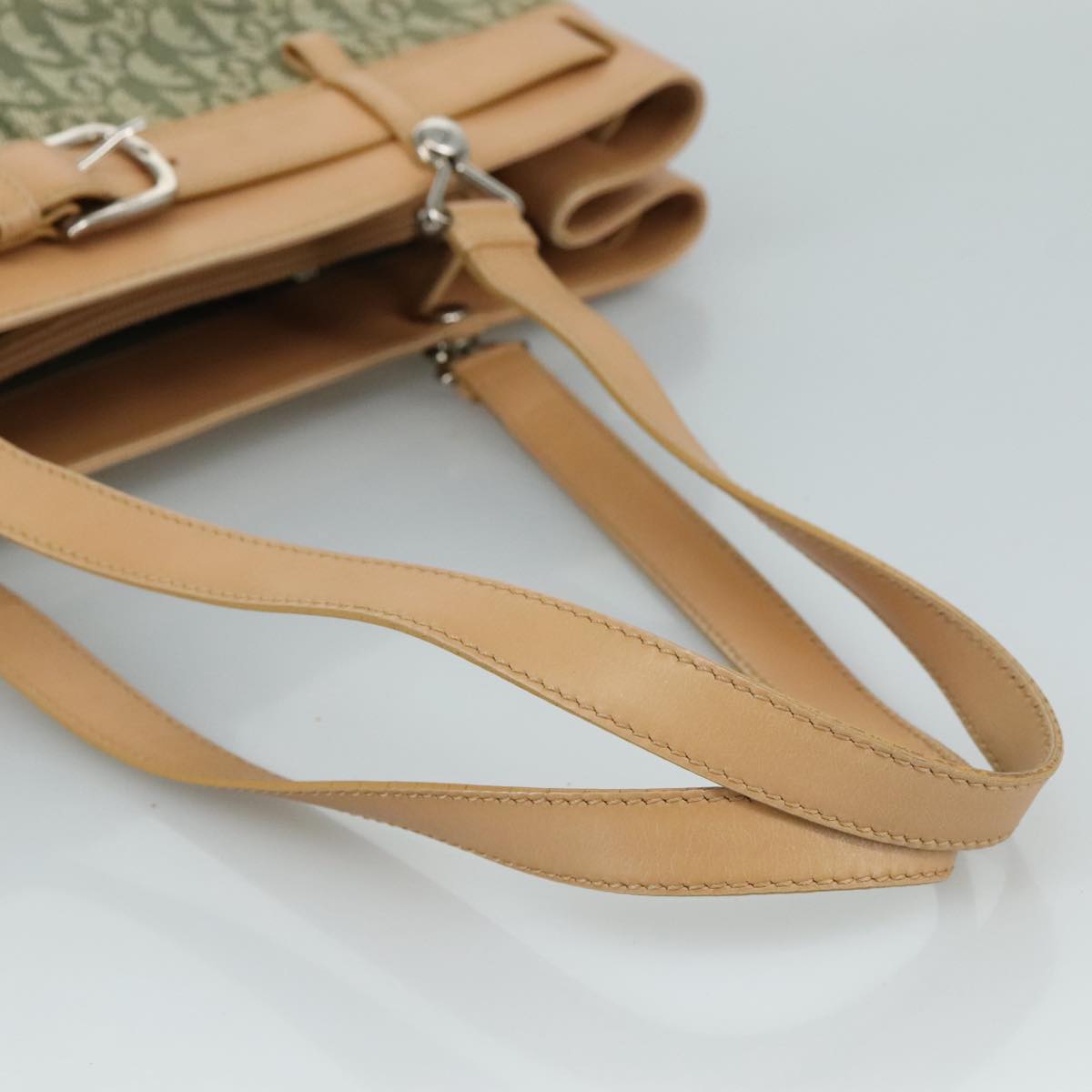 Dior Trotter Khaki Canvas Tote Bag (Pre-Owned)