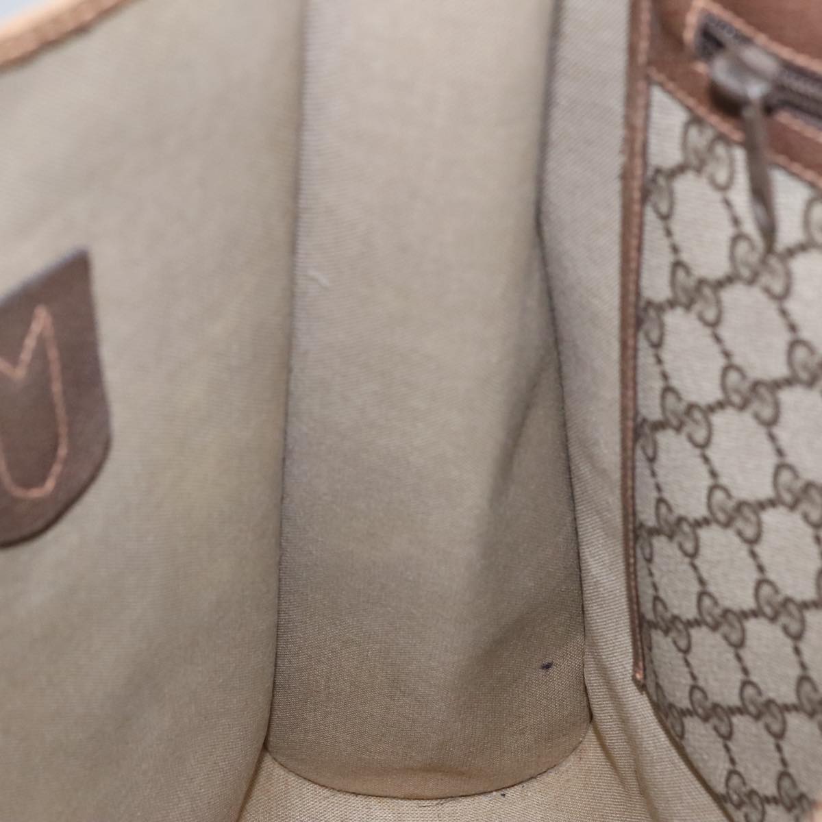 Gucci Cabas Beige Canvas Tote Bag (Pre-Owned)