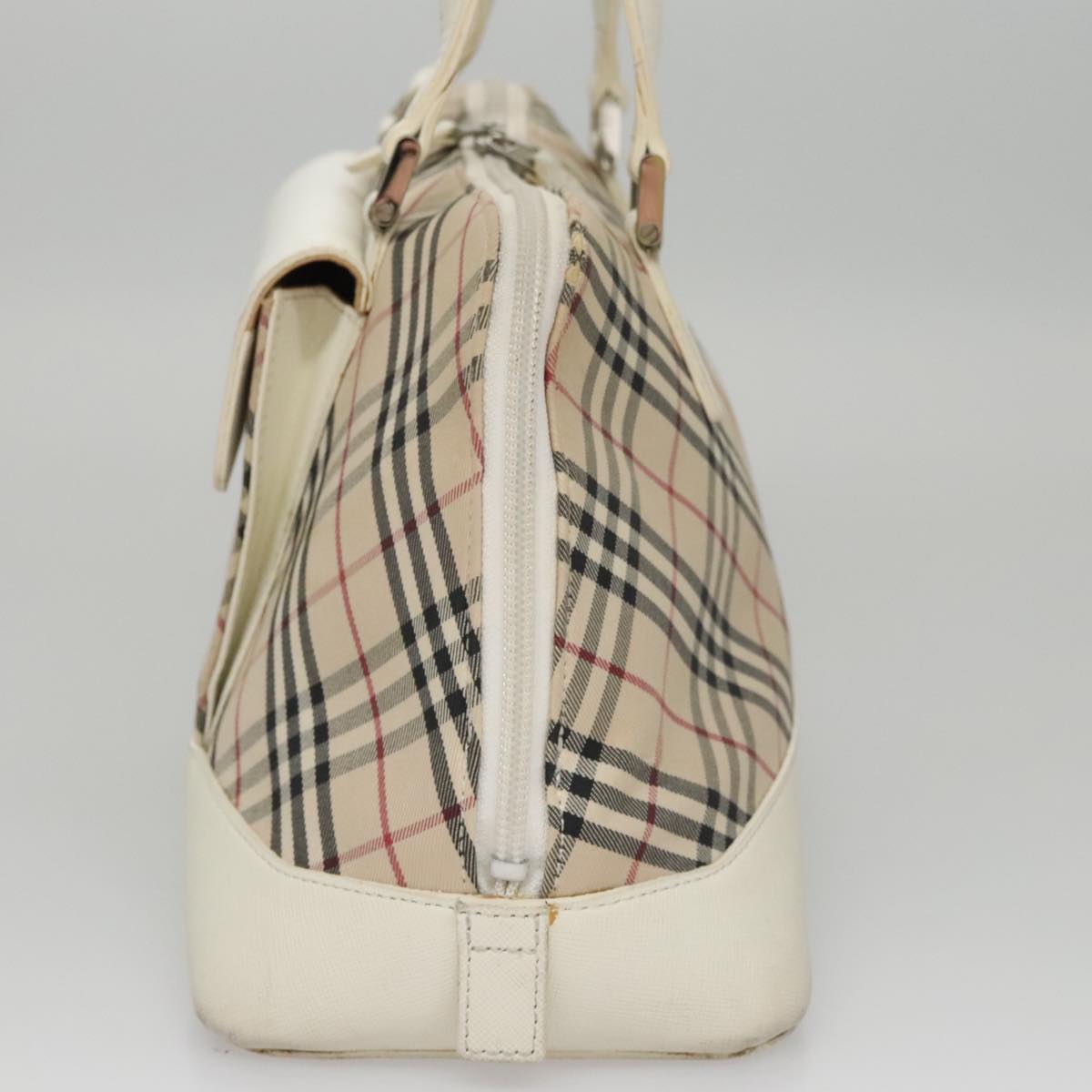 Burberry Nova Check Beige Canvas Handbag (Pre-Owned)