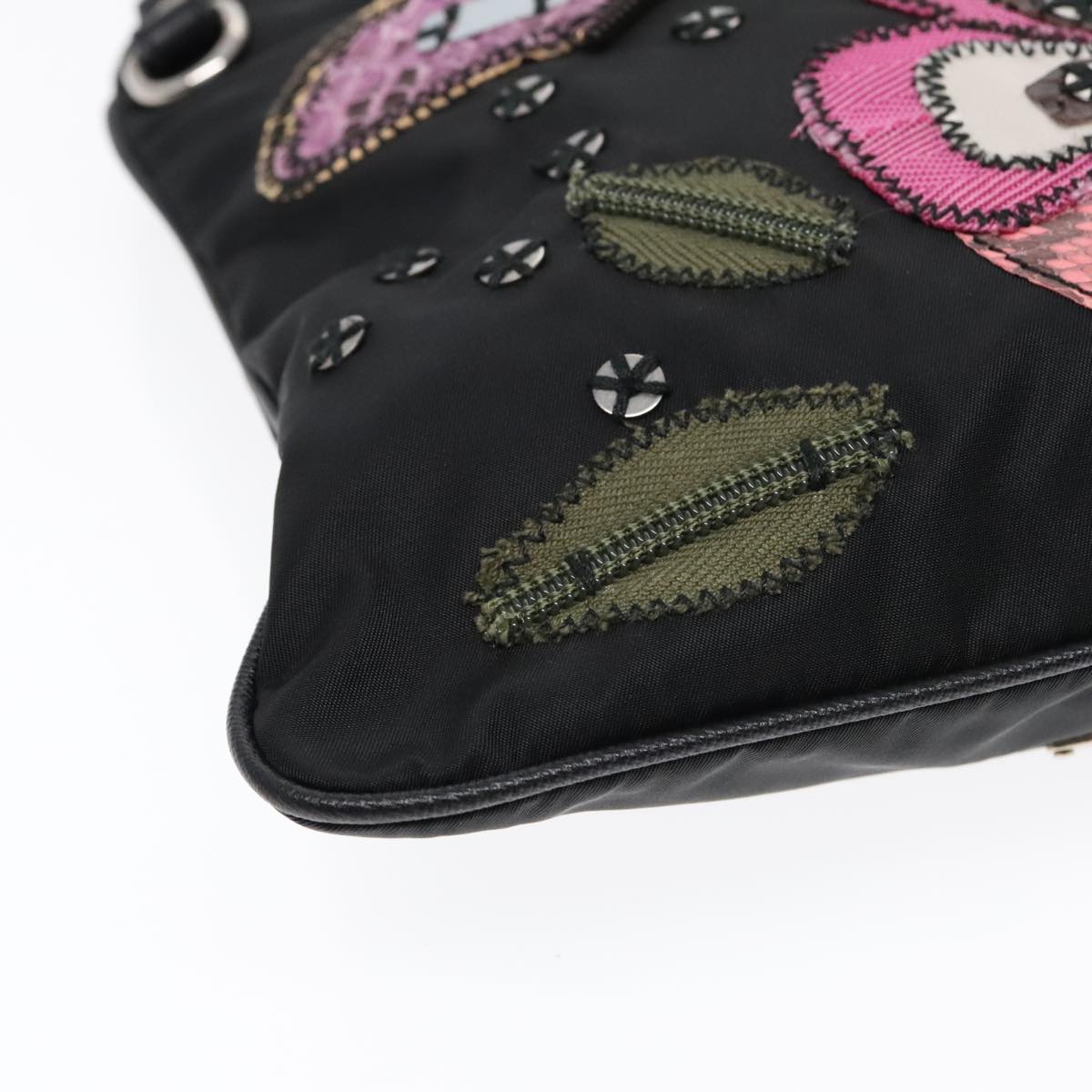 Prada Re-Edition Black Canvas Shoulder Bag (Pre-Owned)