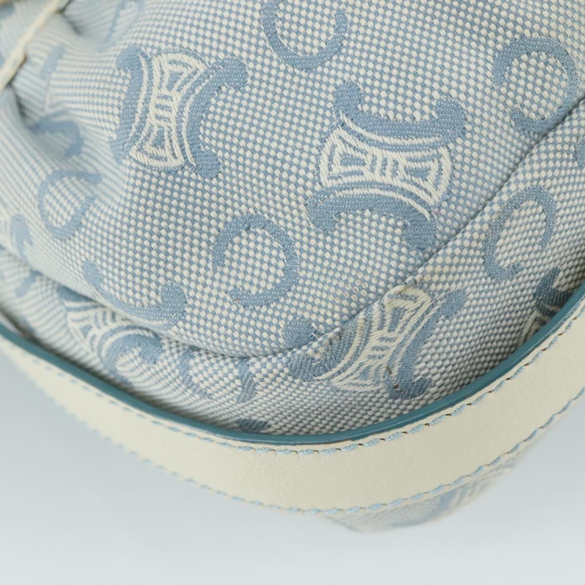 Céline Macadam Blue Canvas Shoulder Bag (Pre-Owned)