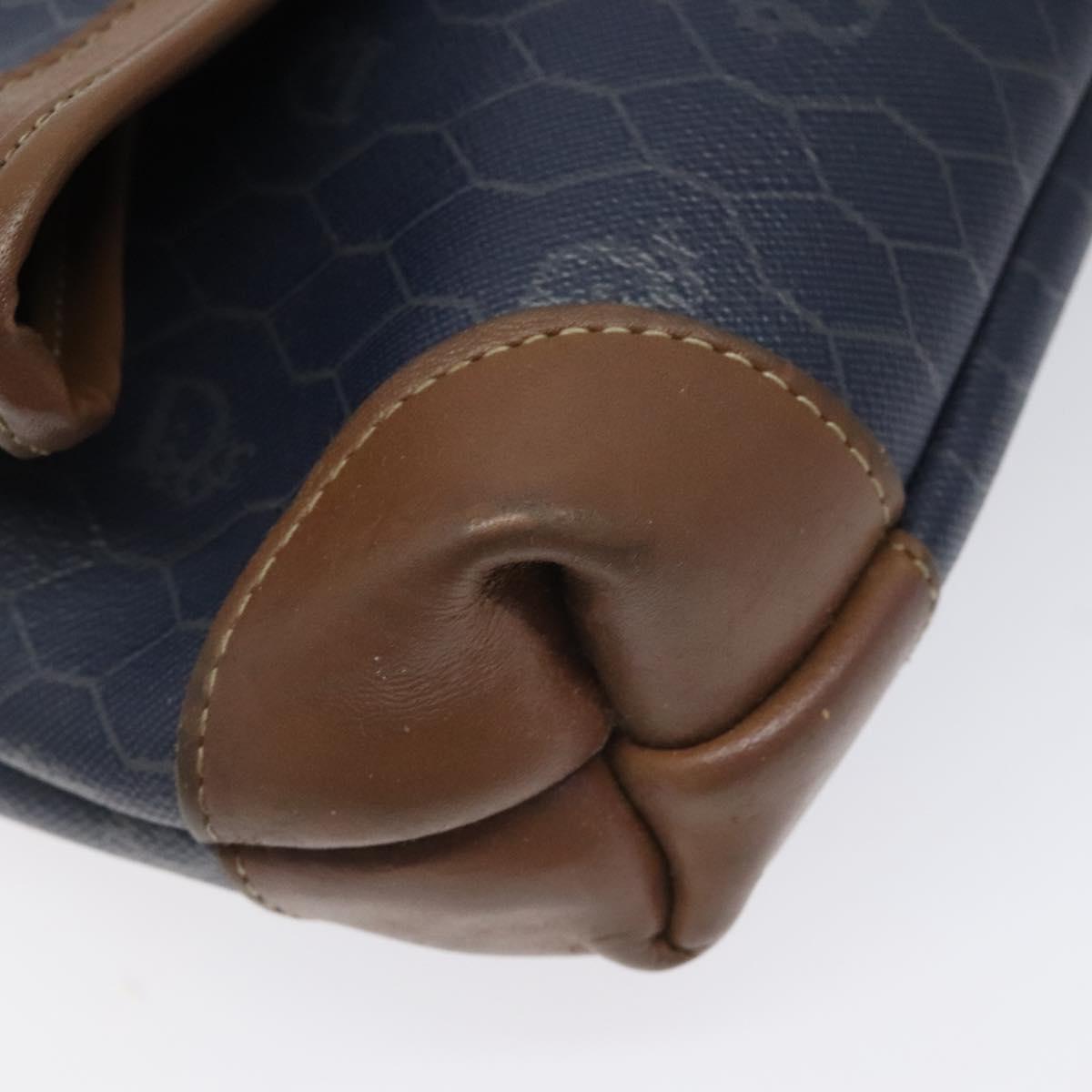 Dior Honeycomb Navy Canvas Clutch Bag (Pre-Owned)