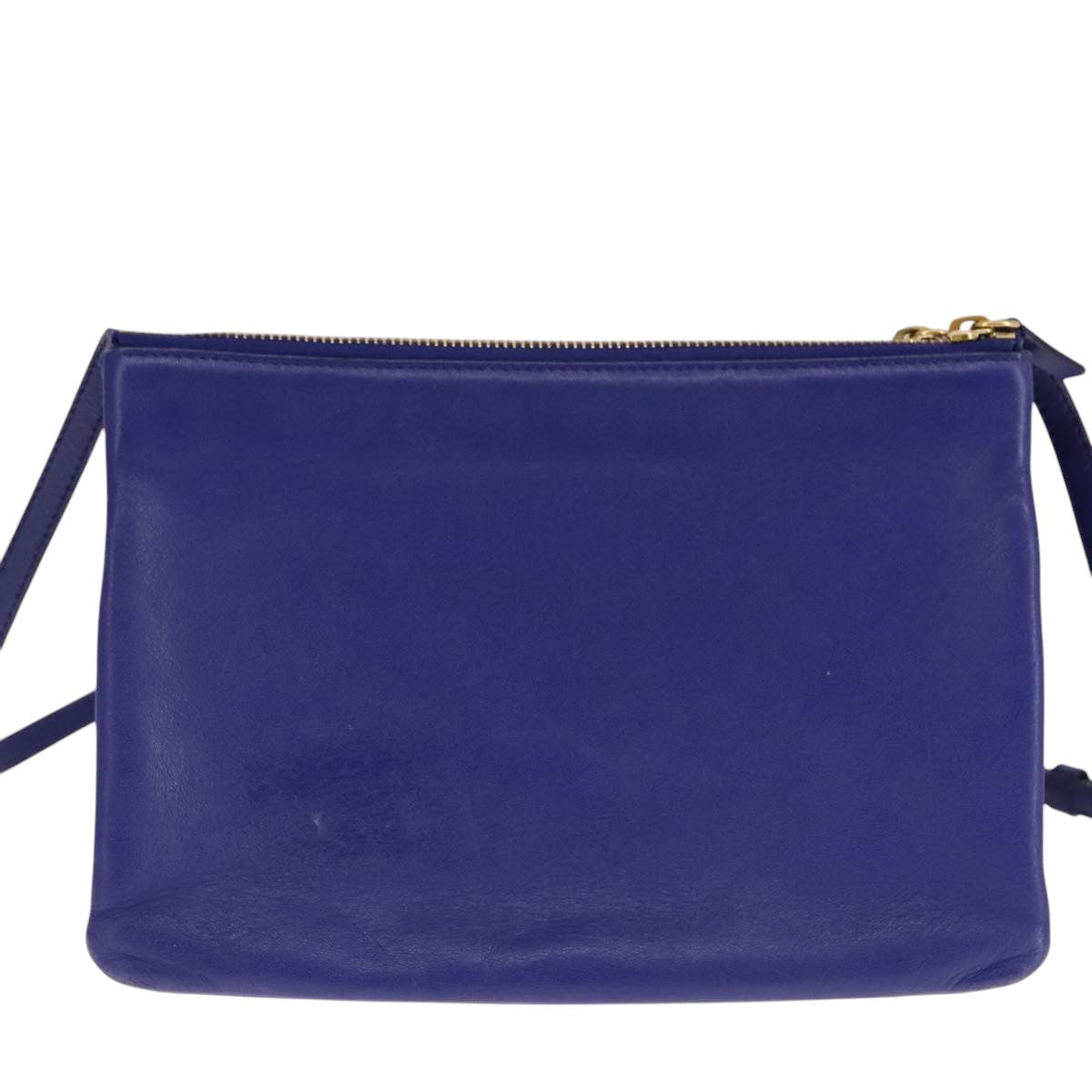 Céline Trio Blue Leather Shoulder Bag (Pre-Owned)