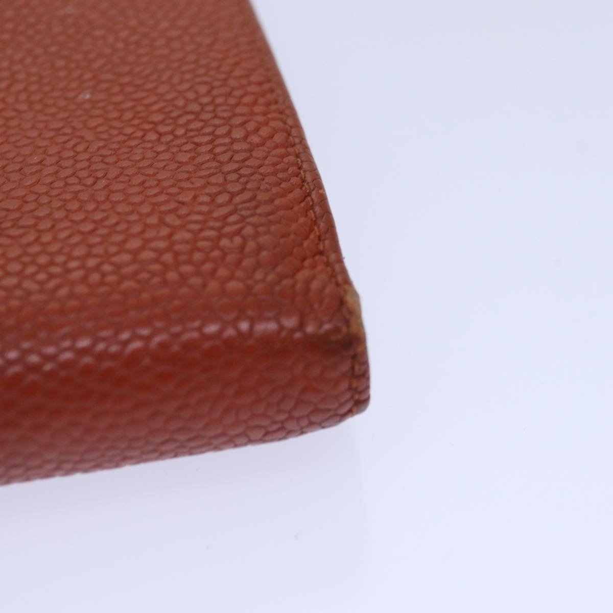 Chanel Porte Carte Orange Leather Wallet (Pre-Owned)