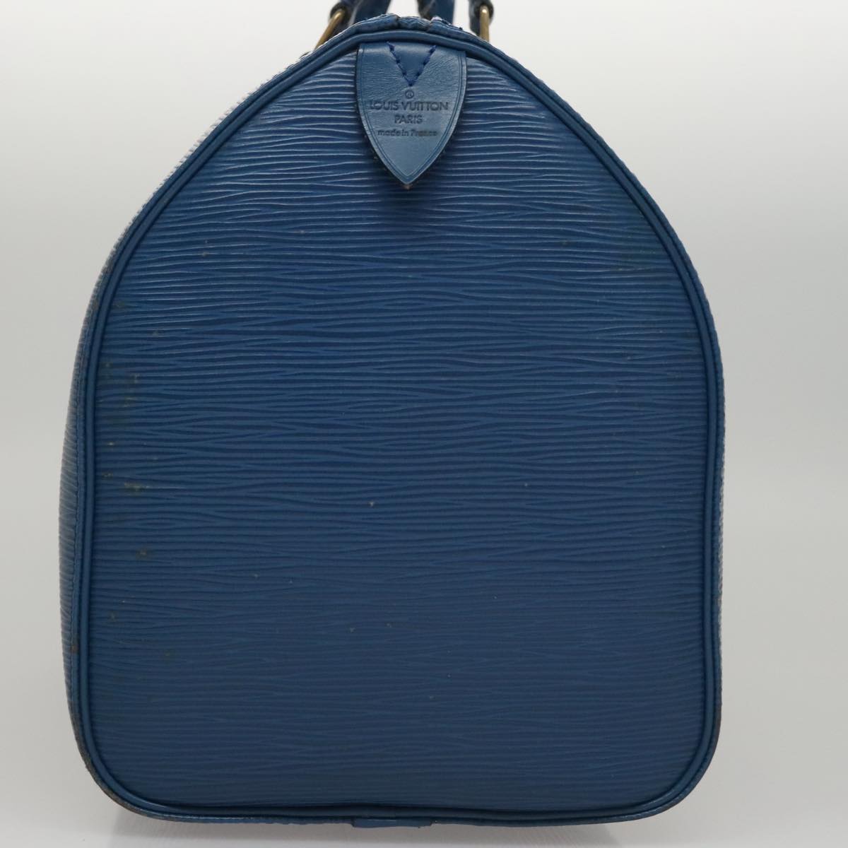 Louis Vuitton Speedy 30 Navy Leather Handbag (Pre-Owned)