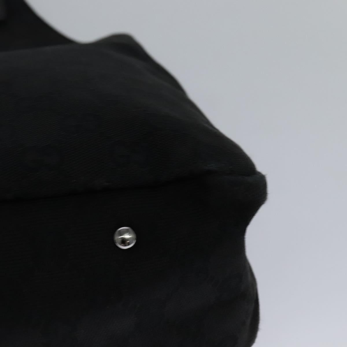 Gucci Gg Canvas Black Canvas Shoulder Bag (Pre-Owned)