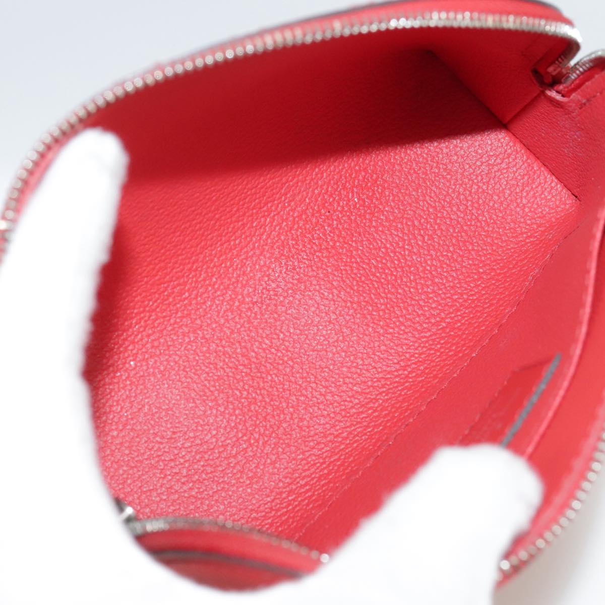 Louis Vuitton Cosmetic Pouch Red Leather Clutch Bag (Pre-Owned)