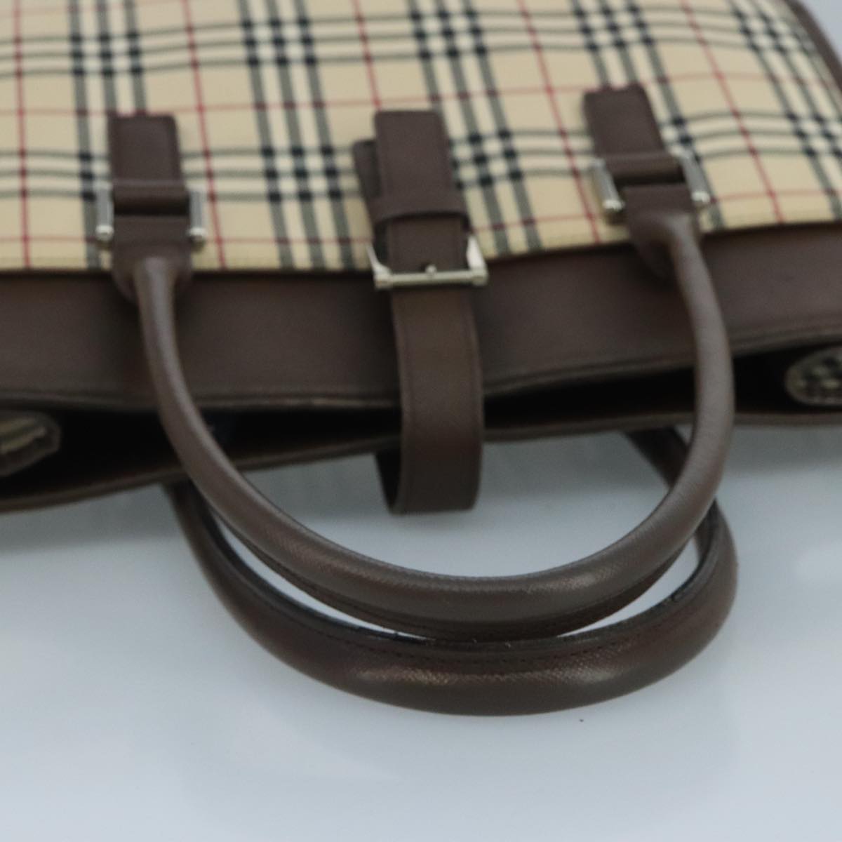Burberry Nova Check Beige Canvas Tote Bag (Pre-Owned)