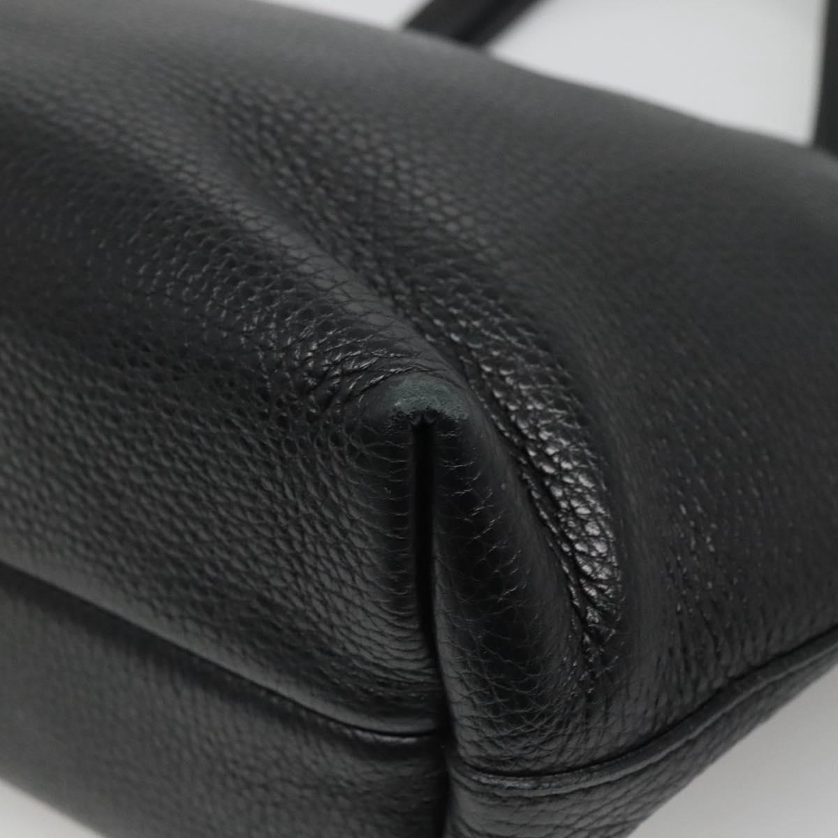 Salvatore Ferragamo Gancini Black Leather Handbag (Pre-Owned)