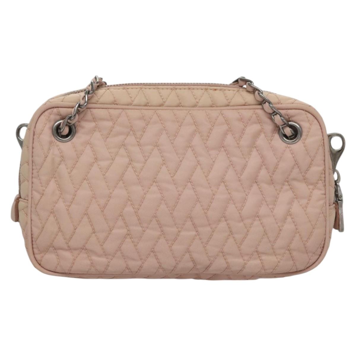 Prada Tessuto Pink Calfskin Shoulder Bag (Pre-Owned)