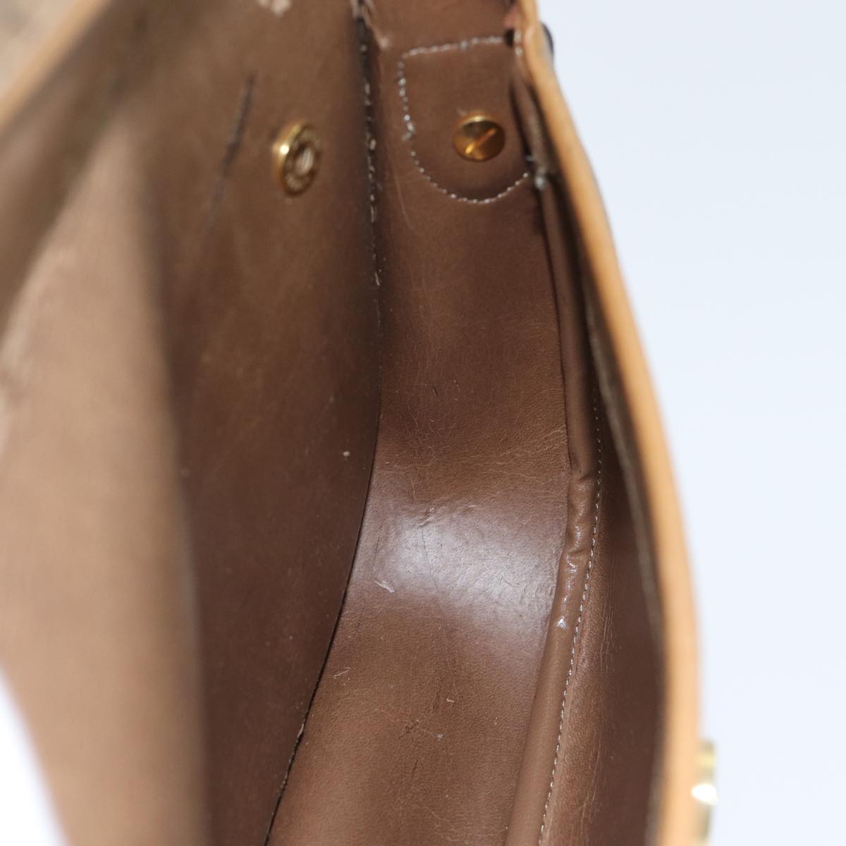 Dior Honeycomb Brown Canvas Shoulder Bag (Pre-Owned)