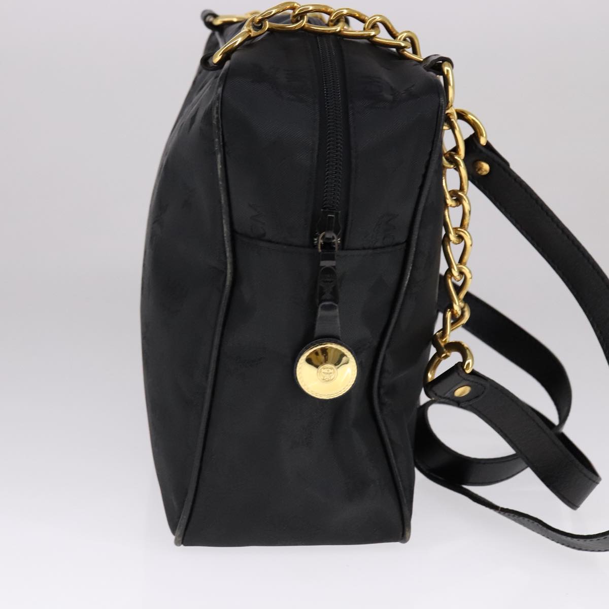 MCM Visetos Black Synthetic Shoulder Bag (Pre-Owned)