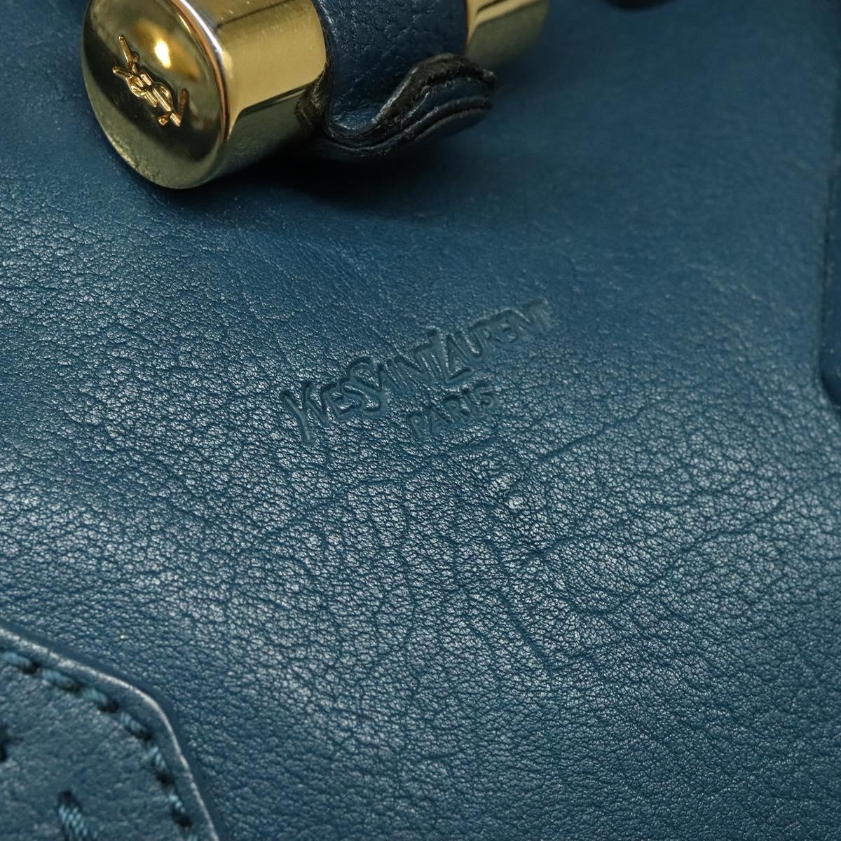 Yves Saint Laurent Muse Blue Leather Handbag (Pre-Owned)