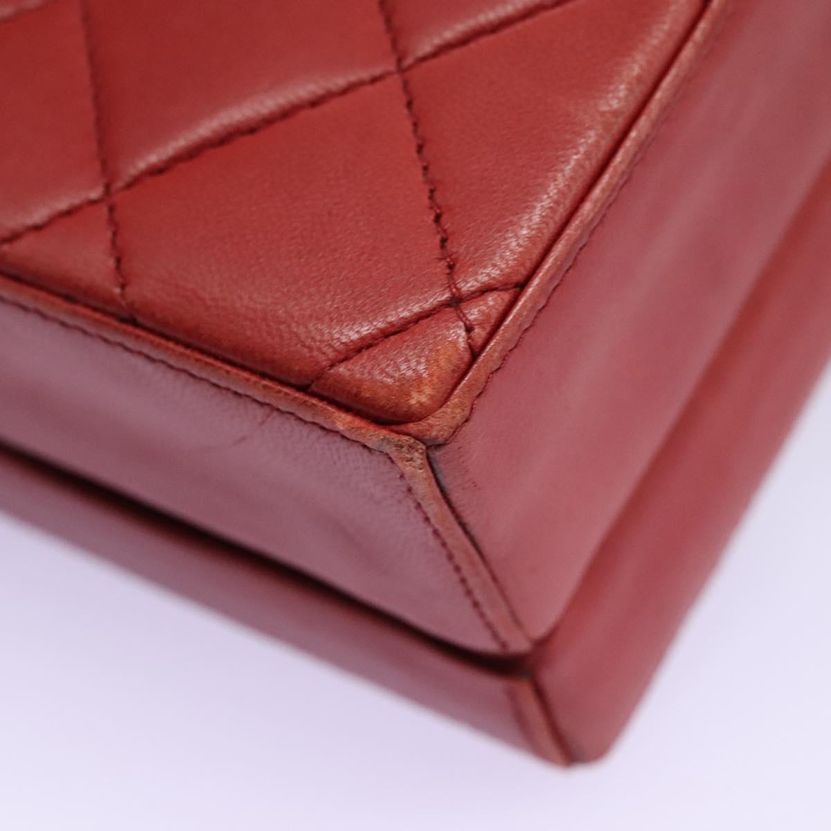 Chanel Cc Red Leather Handbag (Pre-Owned)