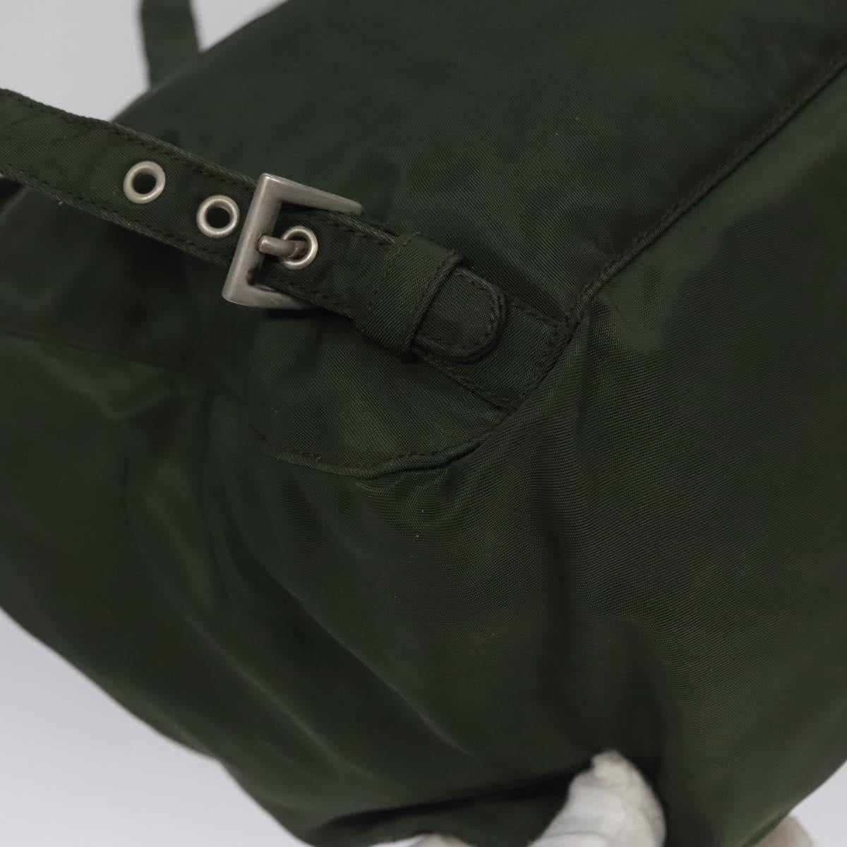 Prada Tessuto Khaki Canvas Backpack Bag (Pre-Owned)
