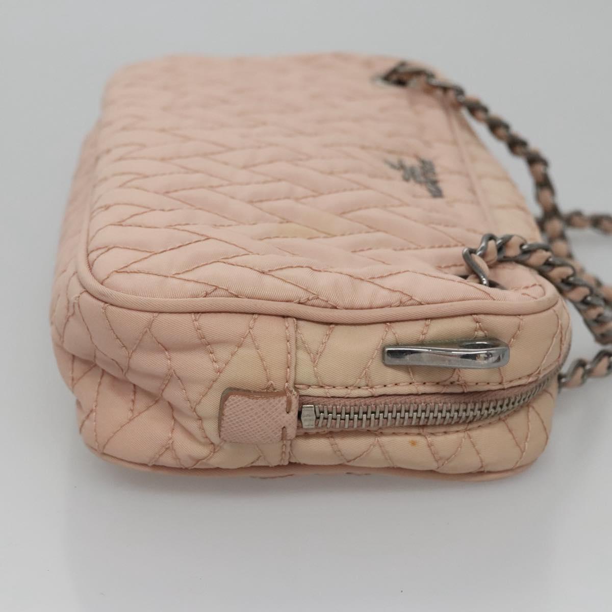 Prada Tessuto Pink Calfskin Shoulder Bag (Pre-Owned)