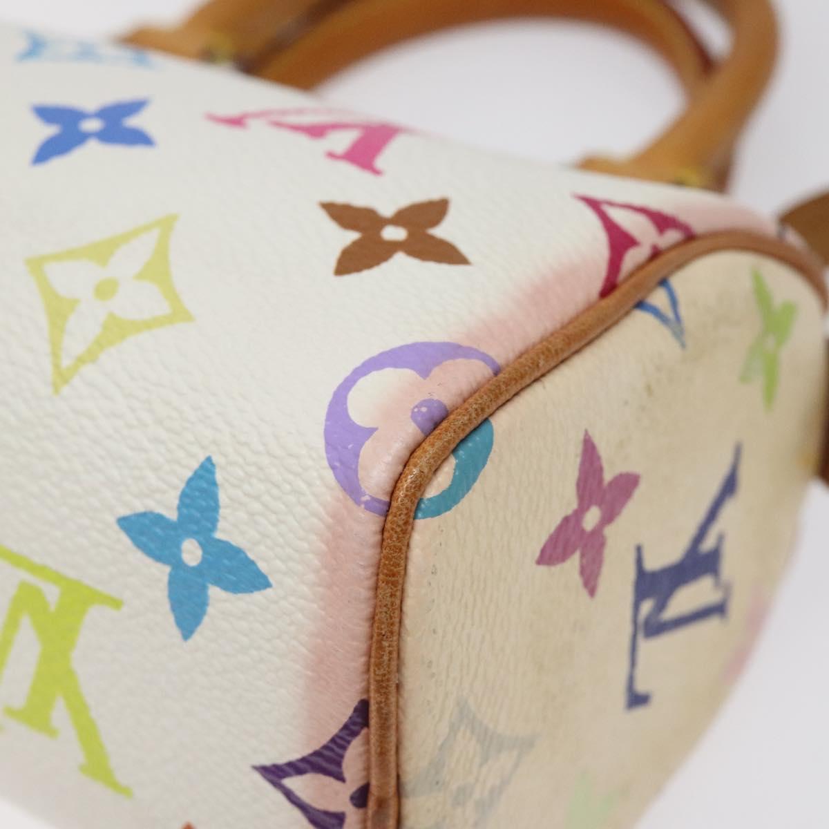 Louis Vuitton Mini Speedy White Canvas Handbag (Pre-Owned)