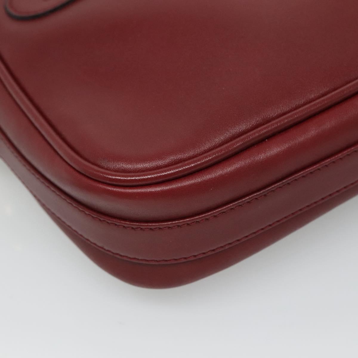 Cartier Must De Cartier Burgundy Leather Shoulder Bag (Pre-Owned)