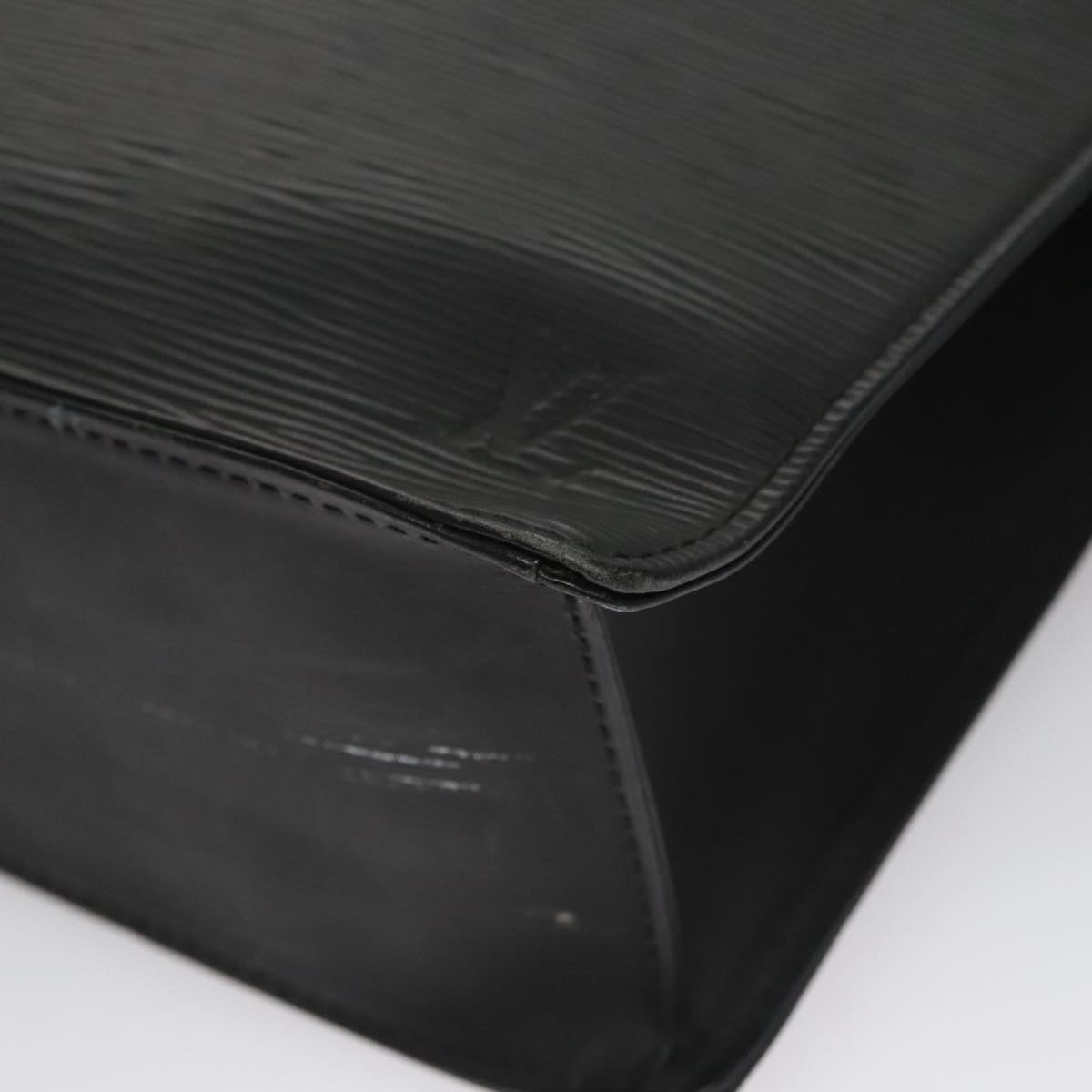 Louis Vuitton Sac Plat Black Leather Handbag (Pre-Owned)