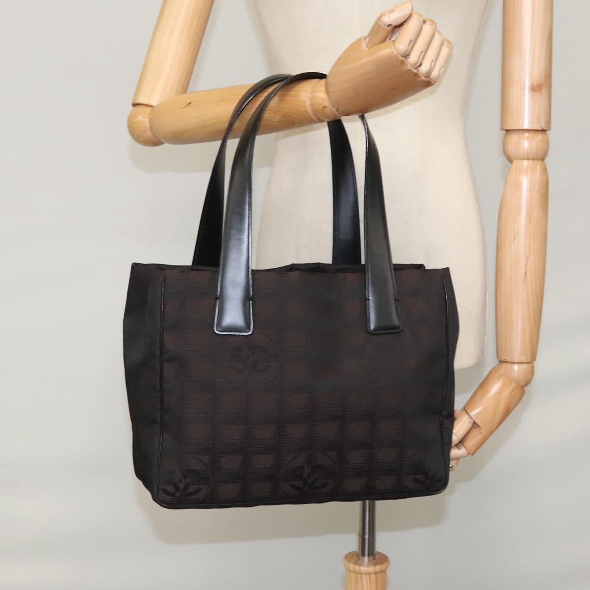 Chanel Travel Line Brown Synthetic Tote Bag (Pre-Owned)