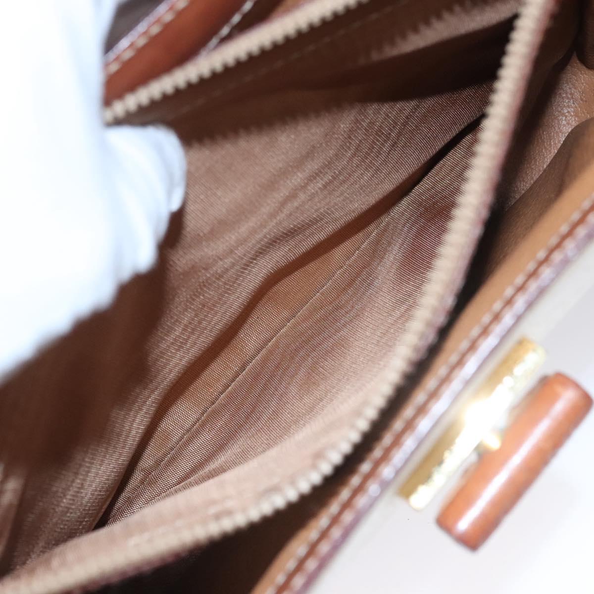 Céline Macadam White Canvas Handbag (Pre-Owned)