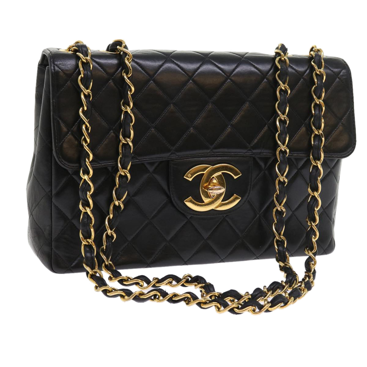 Chanel Black Leather Shoulder Bag (Pre-Owned)