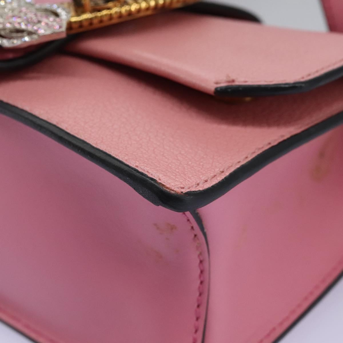 Miu Miu Madras Pink Leather Shoulder Bag (Pre-Owned)