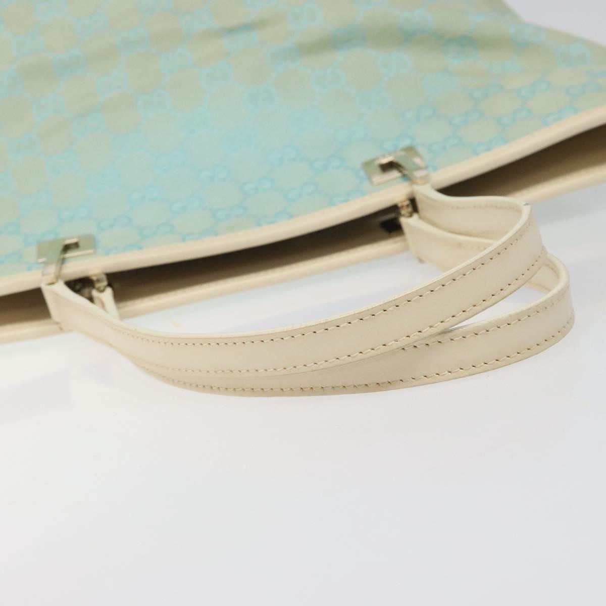 Gucci Gg Canvas Blue Canvas Tote Bag (Pre-Owned)