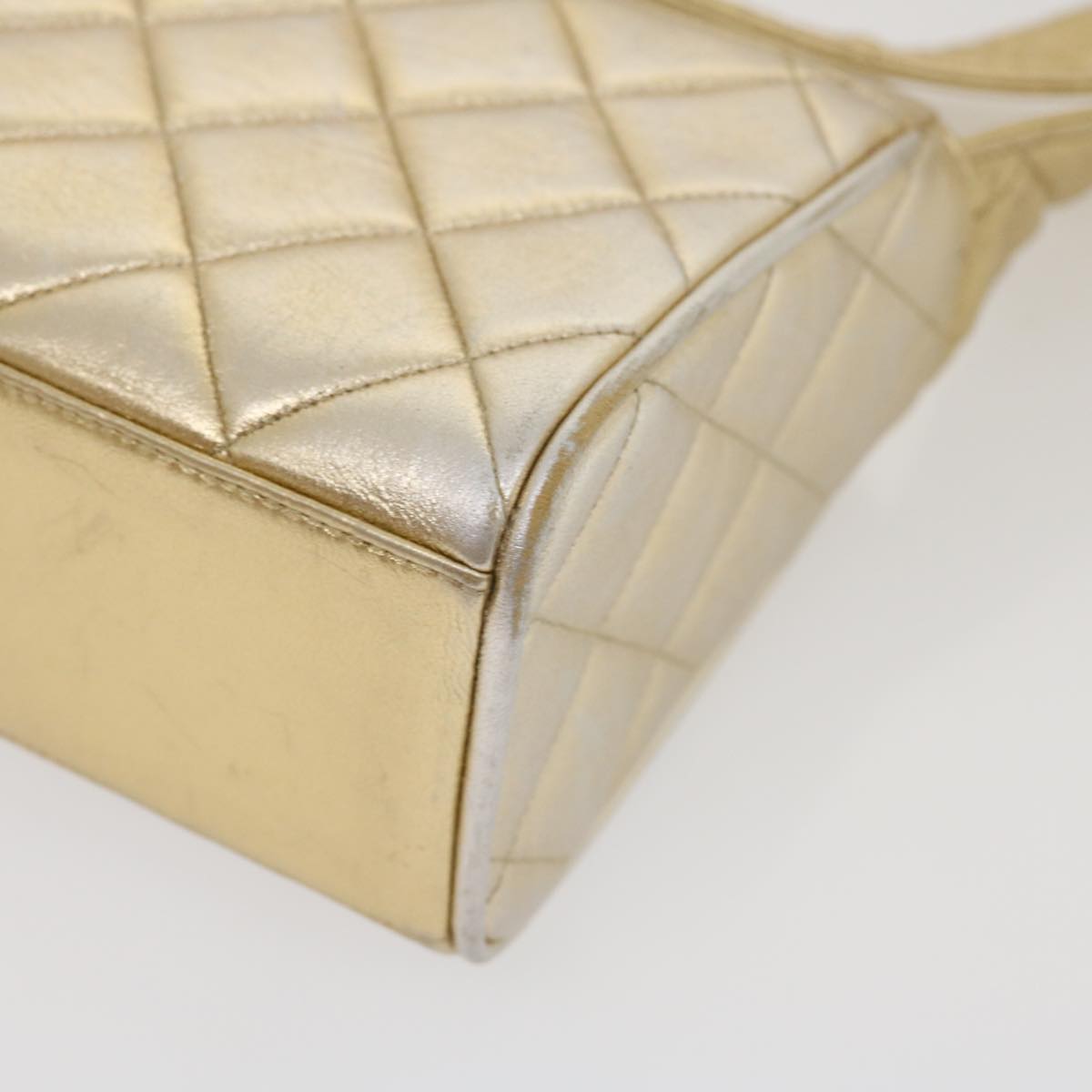 Chanel Gold Leather Travel Bag (Pre-Owned)