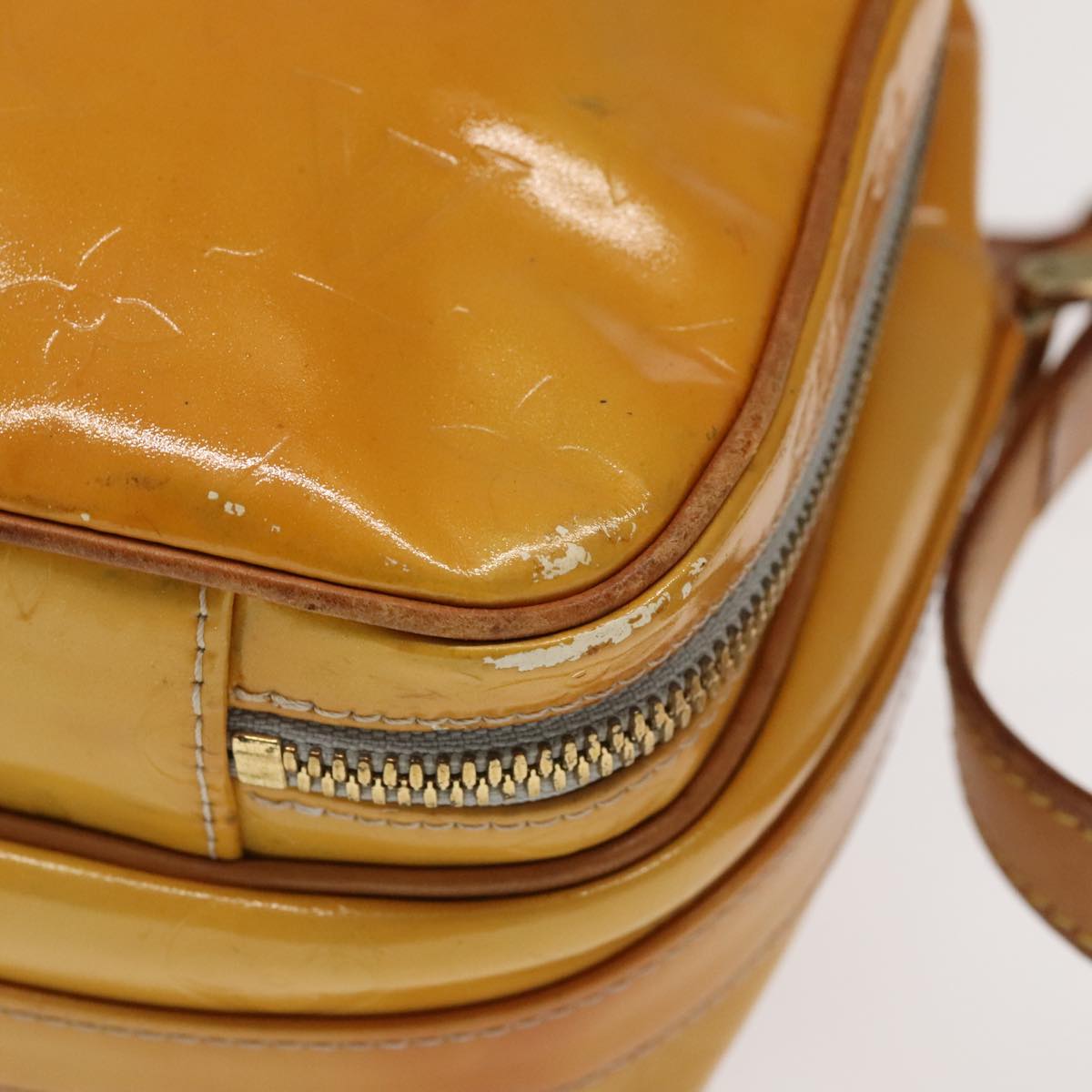 Louis Vuitton Wooster Yellow Patent Leather Clutch Bag (Pre-Owned)