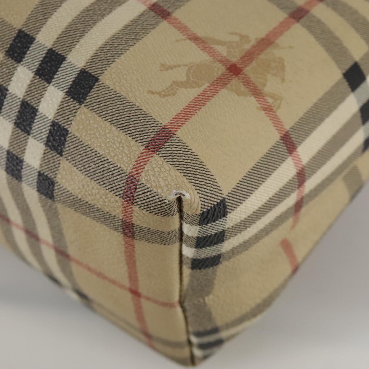 Burberry Nova Check Beige Canvas Tote Bag (Pre-Owned)