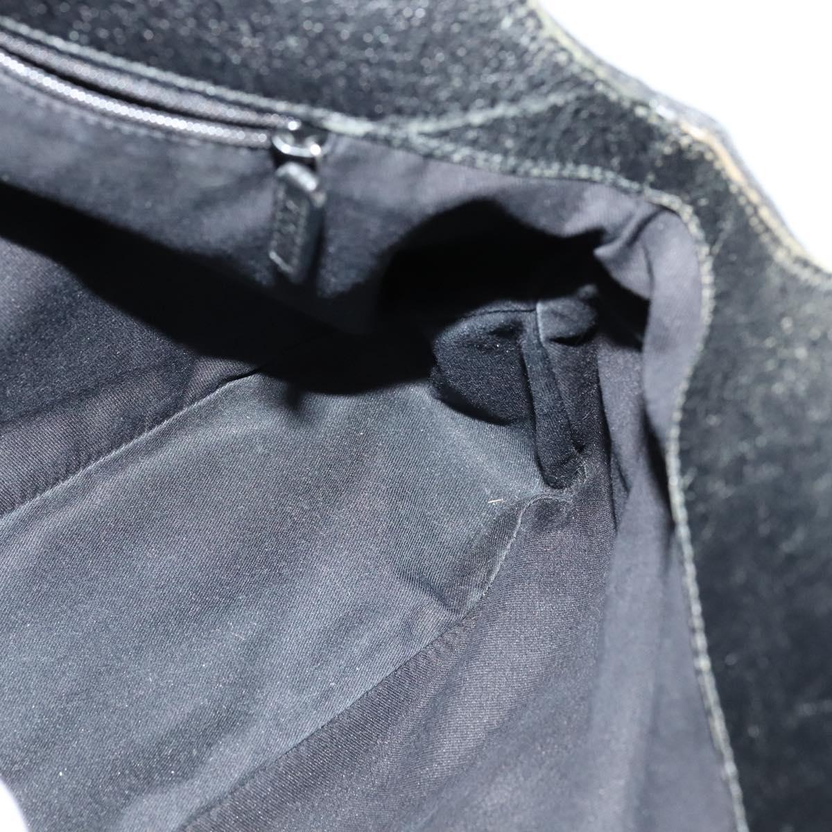 Gucci Gg Canvas Black Canvas Shoulder Bag (Pre-Owned)