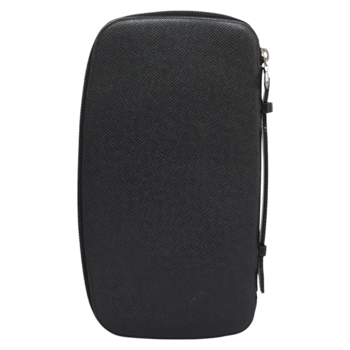 Louis Vuitton Taiga Black Leather Wallet (Pre-Owned)