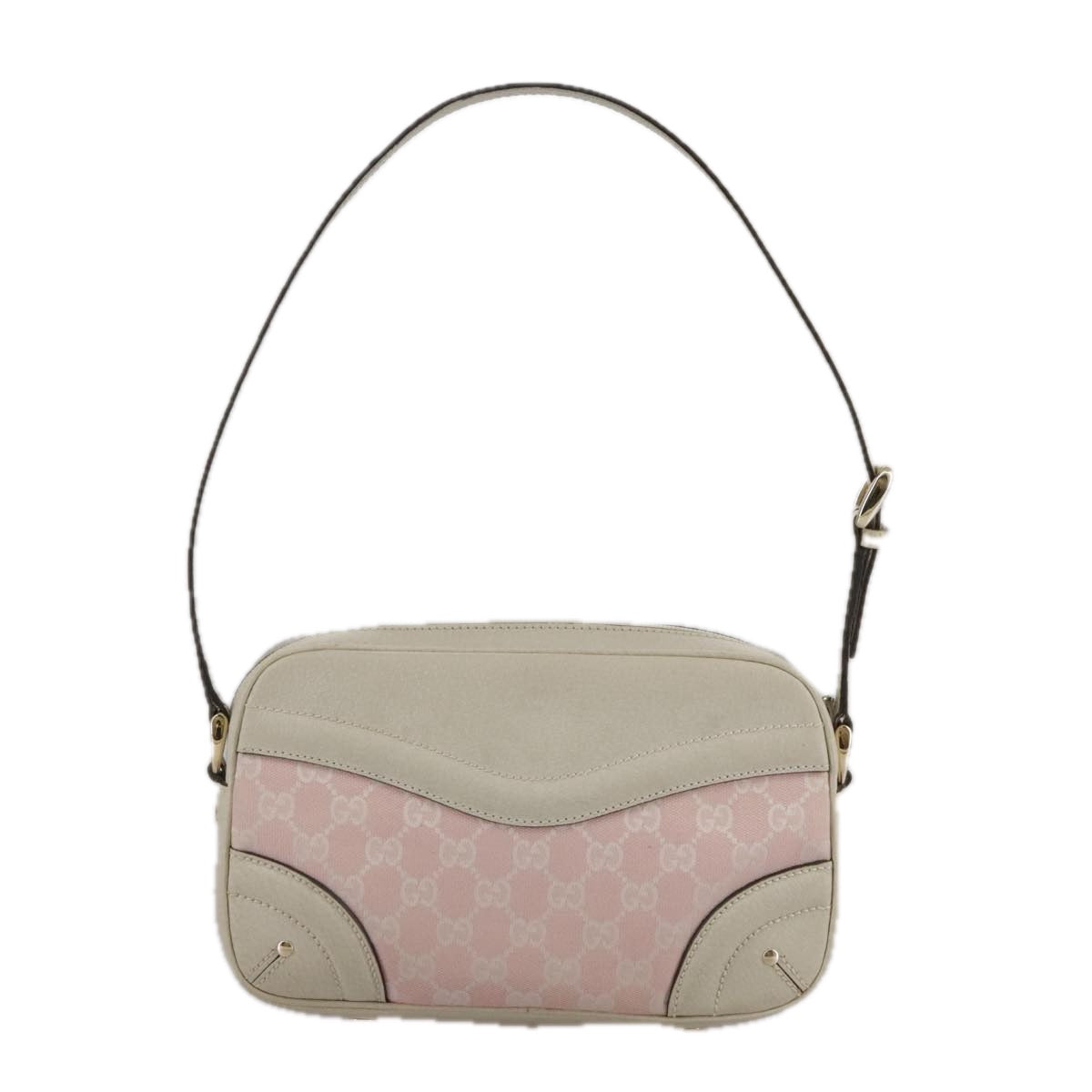 Gucci Crest Pink Leather Shoulder Bag (Pre-Owned)