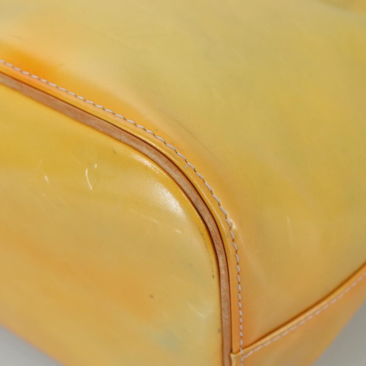 Louis Vuitton Houston Yellow Patent Leather Handbag (Pre-Owned)