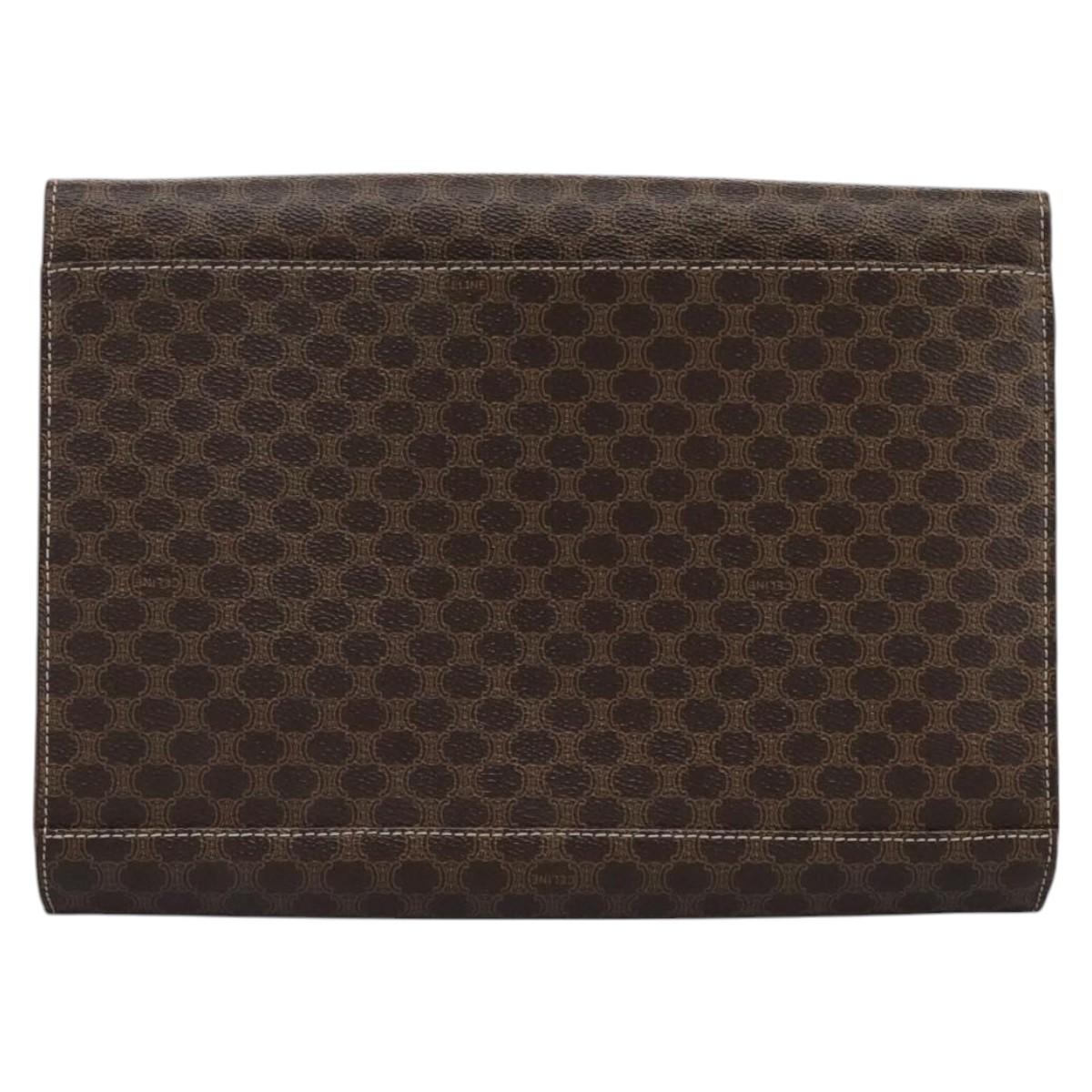 Céline Macadam Brown Canvas Shoulder Bag (Pre-Owned)