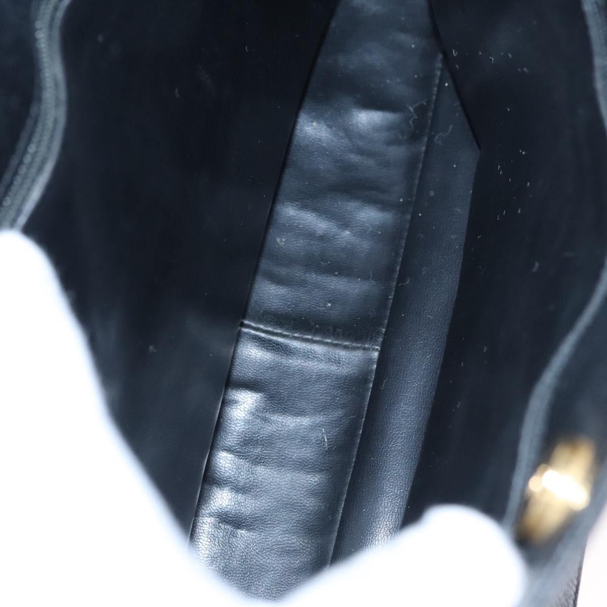 Chanel Cc Totebag Black Leather Tote Bag (Pre-Owned)