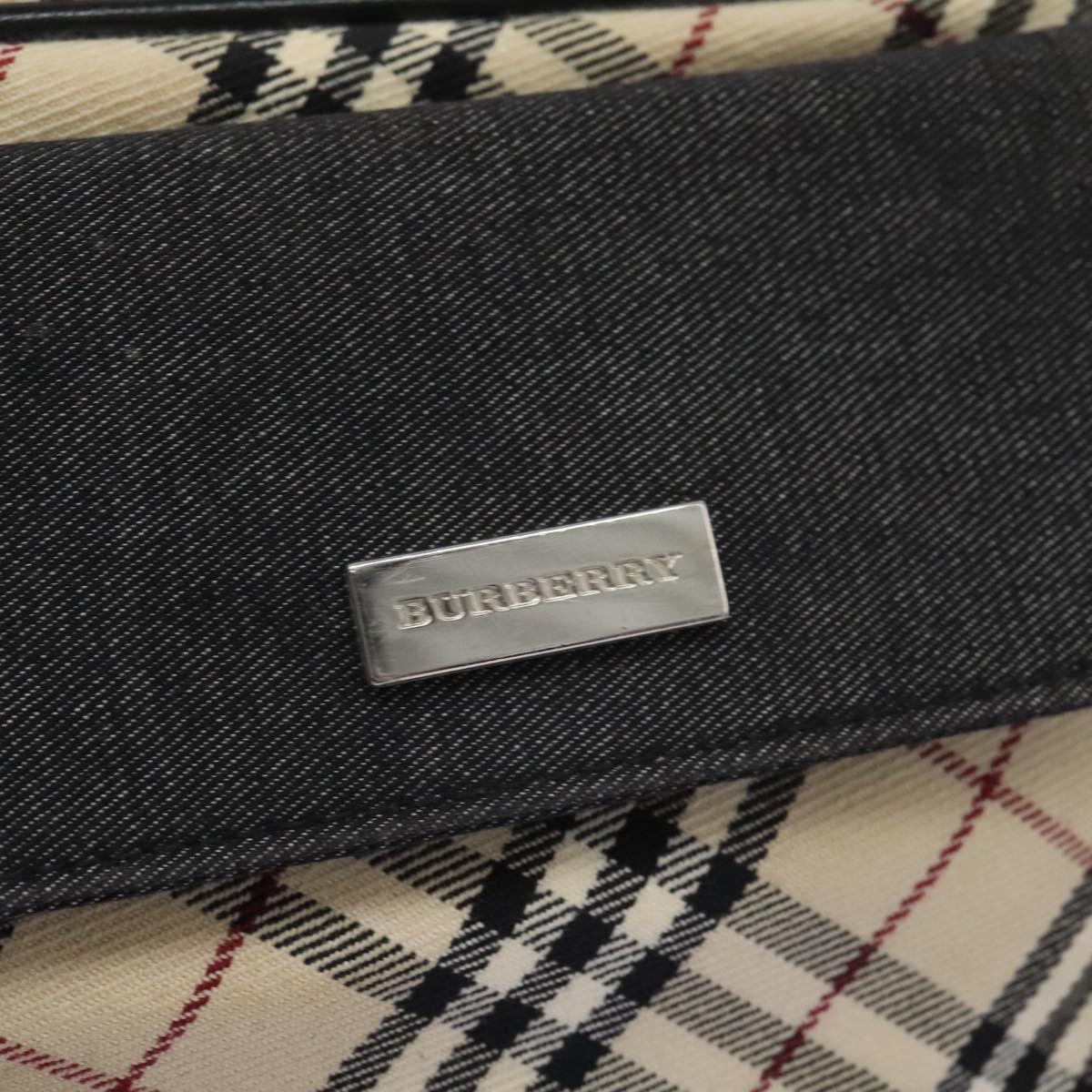 Burberry Nova Check Beige Canvas Shoulder Bag (Pre-Owned)