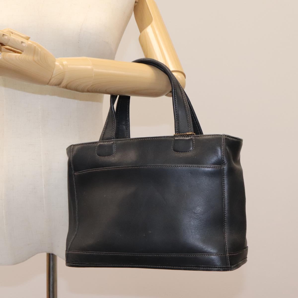 Coach Black Leather Handbag (Pre-Owned)