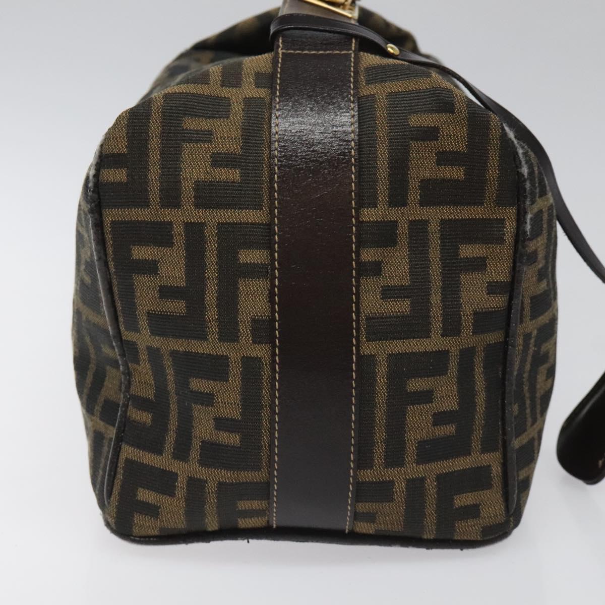 Fendi Zucca Brown Canvas Handbag (Pre-Owned)