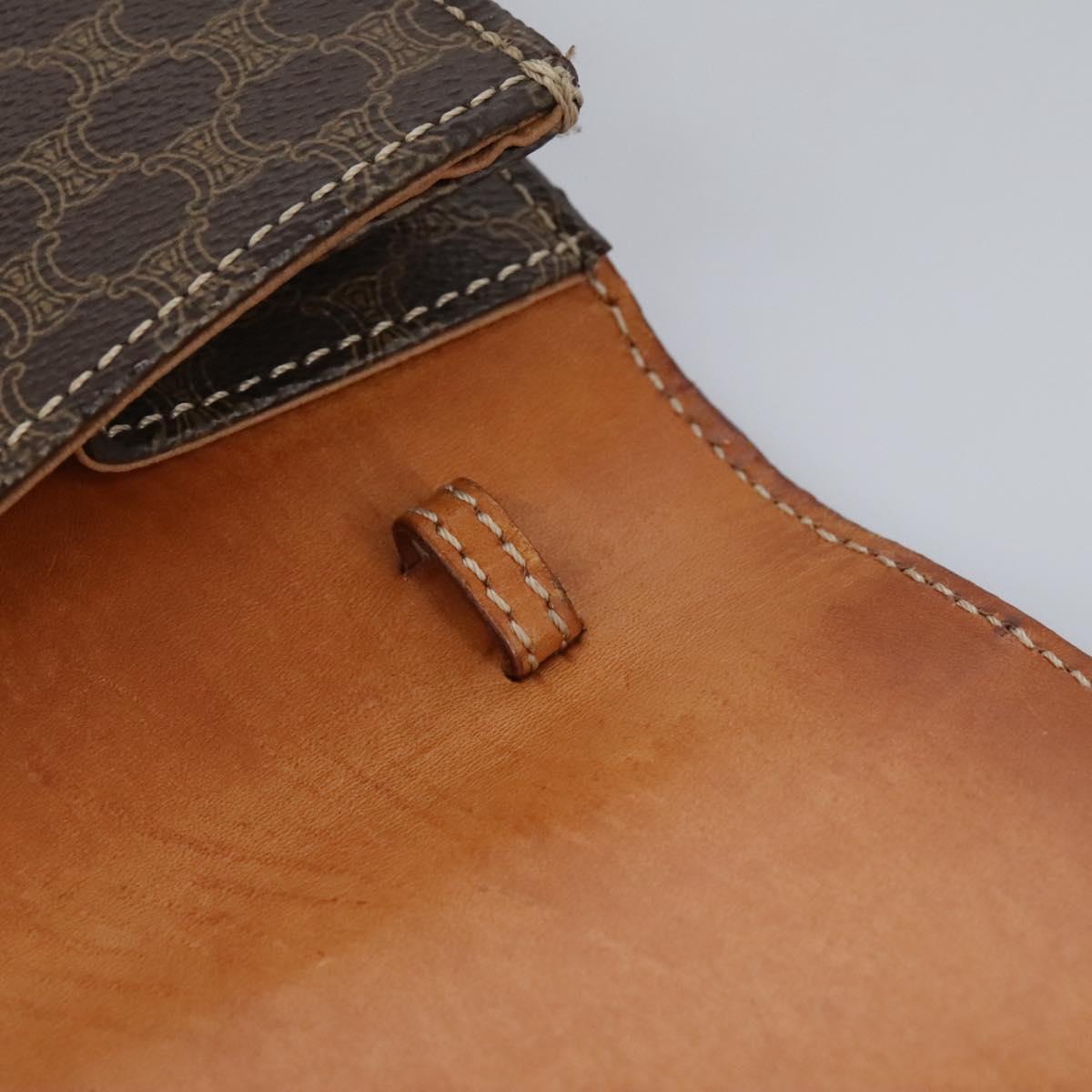 Céline Macadam Brown Canvas Shoulder Bag (Pre-Owned)