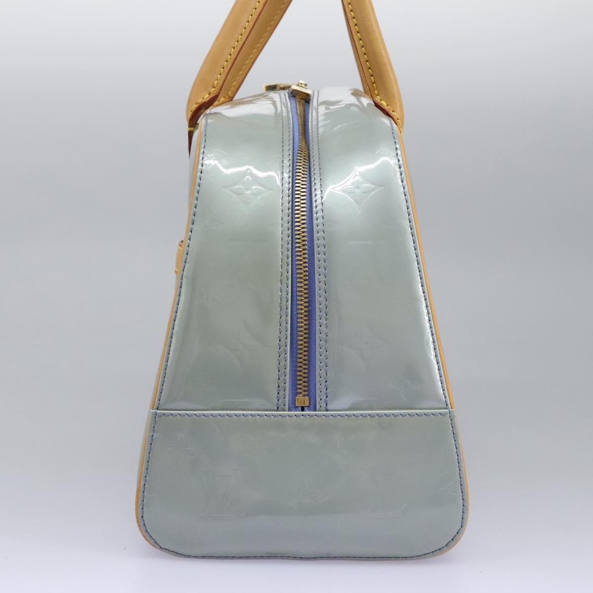 Louis Vuitton Tompkins Square Grey Patent Leather Handbag (Pre-Owned)
