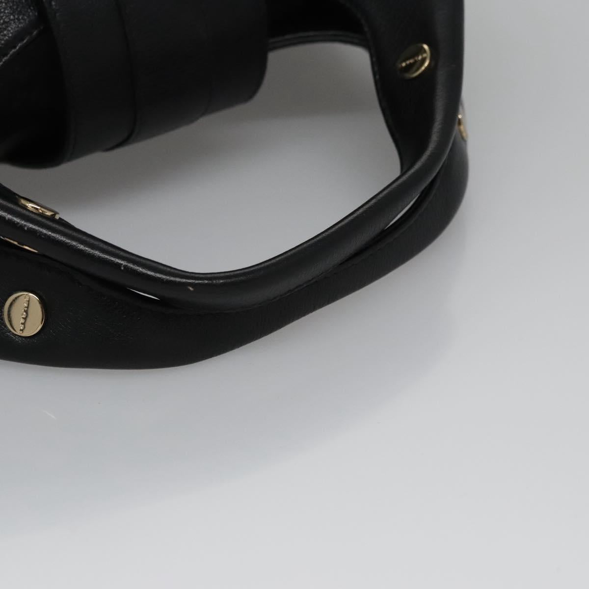 Bulgari Chandra Black Leather Handbag (Pre-Owned)