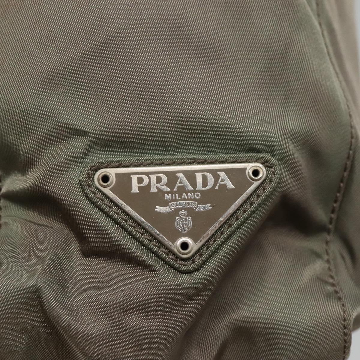 Prada Shopping Khaki Synthetic Tote Bag (Pre-Owned)