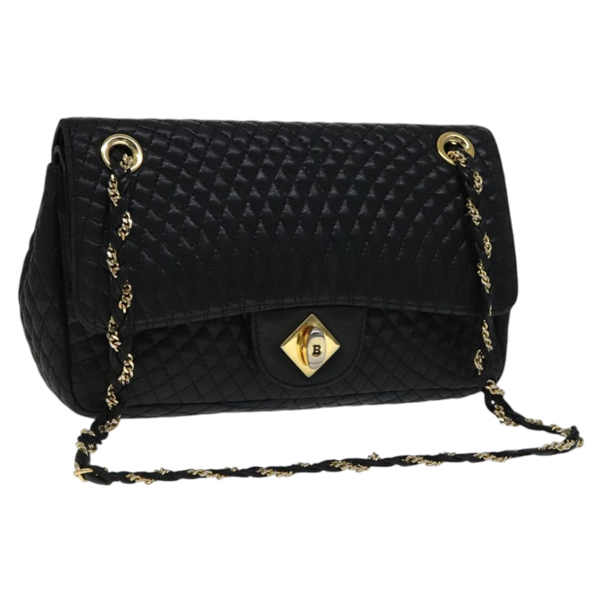 Bally Black Leather Shoulder Bag (Pre-Owned)