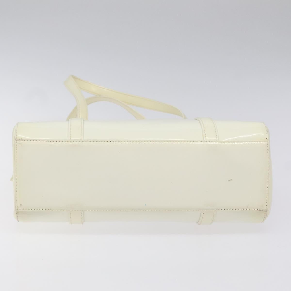 Prada White Patent Leather Handbag (Pre-Owned)