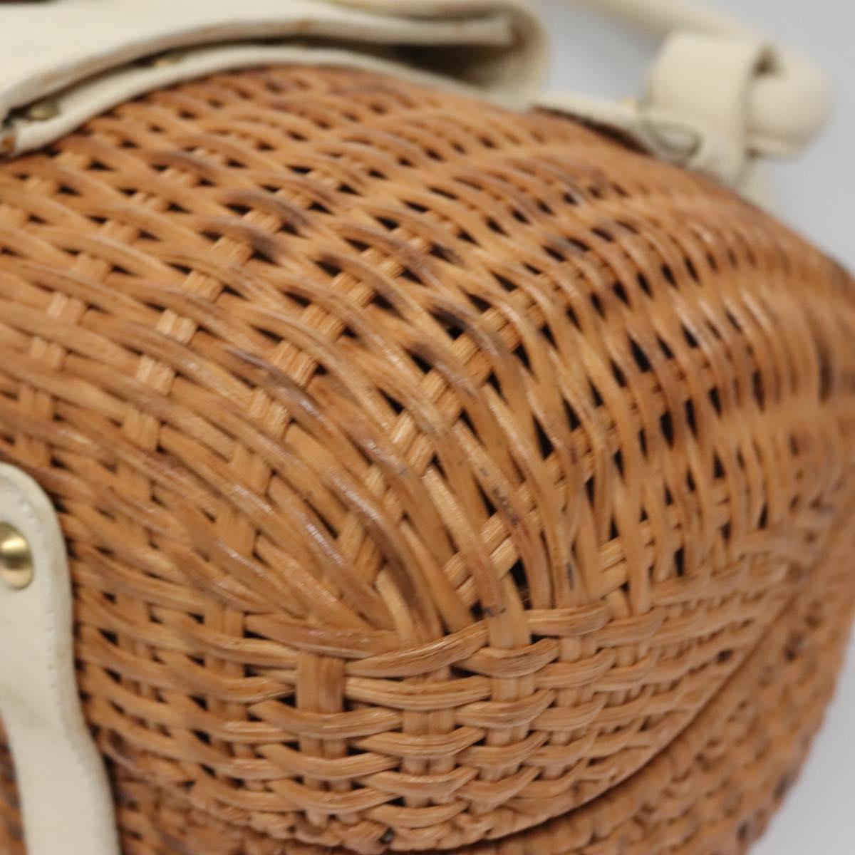 Salvatore Ferragamo Gancini Brown Wicker Handbag (Pre-Owned)