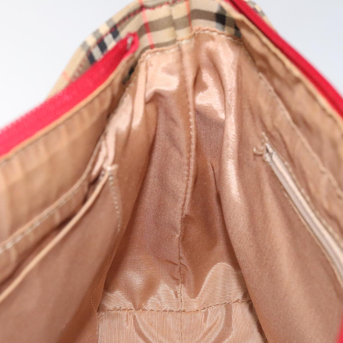 Burberry Nova Check Beige Canvas Handbag (Pre-Owned)